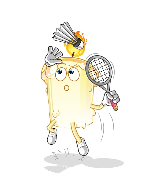 Playful Badminton-Loving Cartoon Character Holding Racket | Jiffy Designs