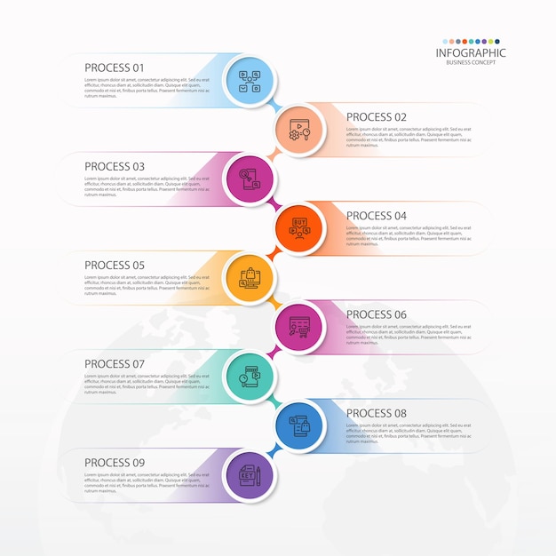 Vibrant Circular Process Diagram with Descriptive Icons | Jiffy Designs