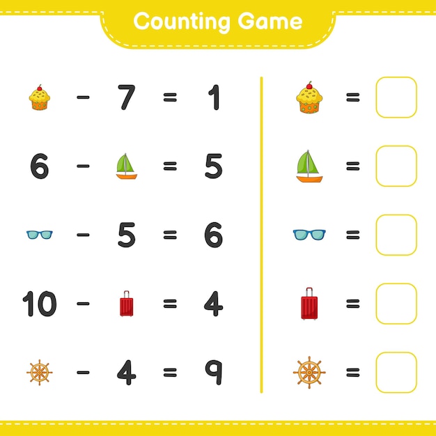 Engaging Counting Game with Vibrant Icons | Jiffy Designs