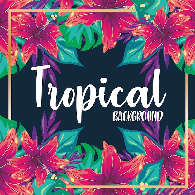 Vibrant Tropical Floral Pattern with Text Overlay | Jiffy Designs