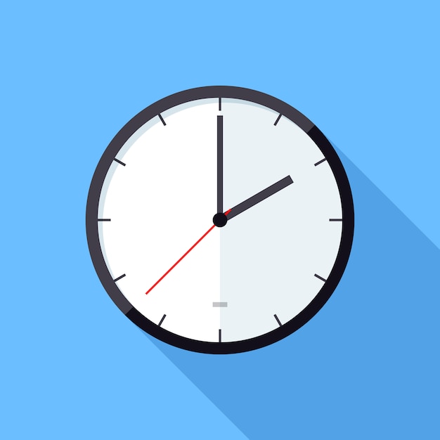 Simple Wall Clock on Blue Background | Jiffy Designs
