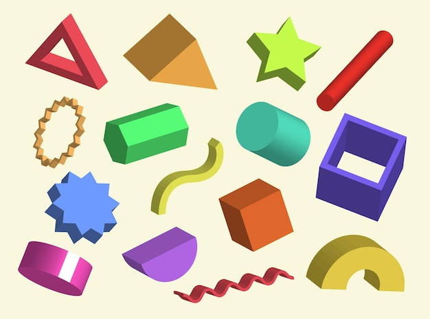 Vibrant Geometric Shapes in Playful Arrangement | Jiffy Designs