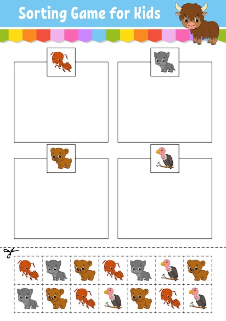 Adorable Animal Sorting Game for Young Children | Jiffy Designs