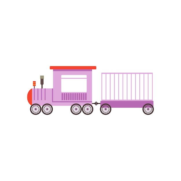 Vibrant Purple Train with Playful Design | Jiffy Designs