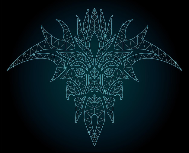 Captivating Tribal Mask Design with Intricate Geometric Patterns ...