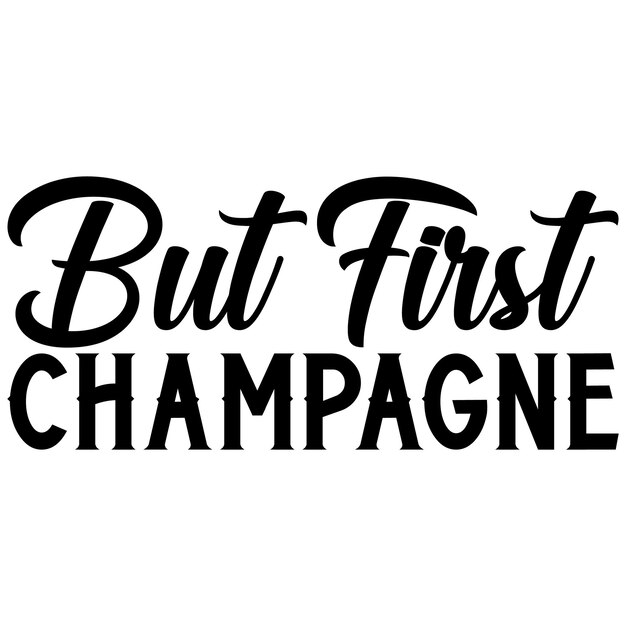 Elegant Calligraphic Text Celebrating the Joy of Champagne | Jiffy Designs