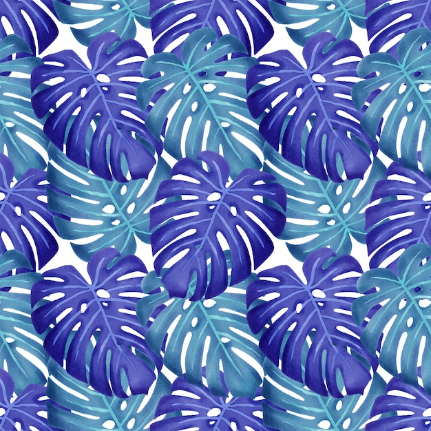 Vibrant Tropical Monstera Leaves Seamless Pattern | Jiffy Designs