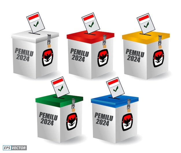 Vibrant Ballot Boxes for the Pemilu 2024 Election | Jiffy Designs