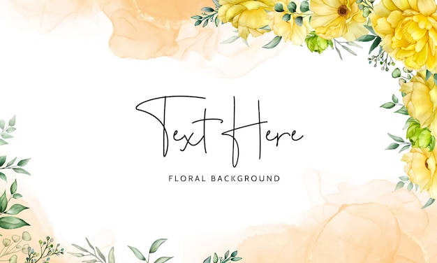 Vibrant Yellow Floral Frame with Handwritten Text | Jiffy Designs