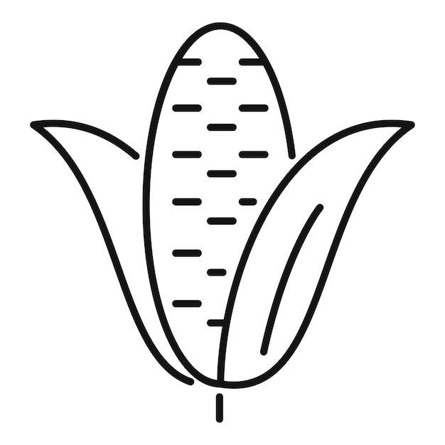 Minimalist Outline of Corn Cob | Jiffy Designs
