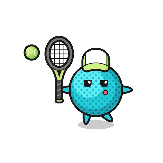 Adorable Tennis Ball Character with Racket and Ball | Jiffy Designs