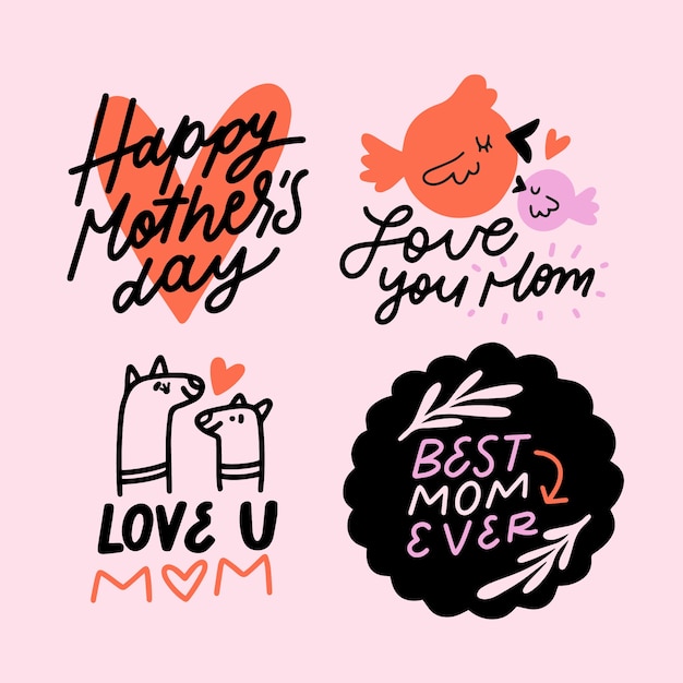 Vibrant Mother's Day Graphic Collection with Heartfelt Sentiments ...