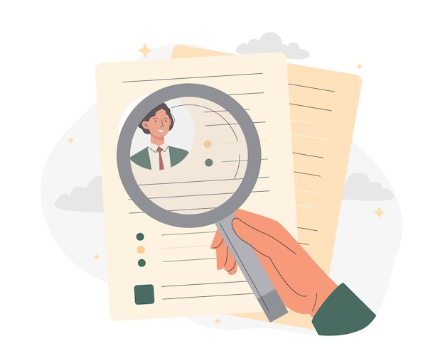Magnifying Glass Examining Job Application Form | Jiffy Designs
