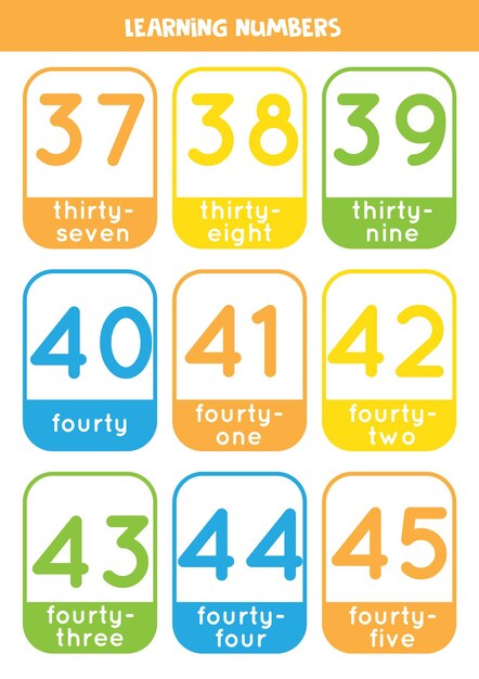Vibrant Collection of Learning Number Graphics | Jiffy Designs
