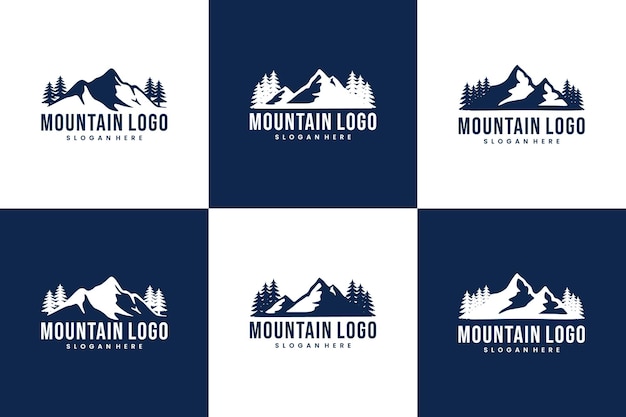 Diverse Mountain Landscape Logos for Outdoor Branding | Jiffy Designs