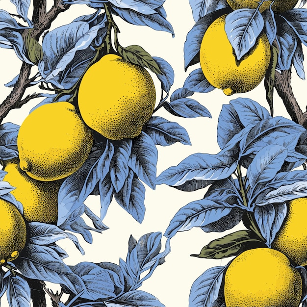 Vibrant Citrus Orchard: Lush Leaves and Ripe Lemons | Jiffy Designs