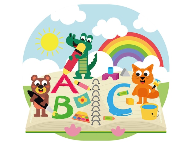 Playful Alphabet Adventure: Vibrant Animals and Shapes | Jiffy Designs
