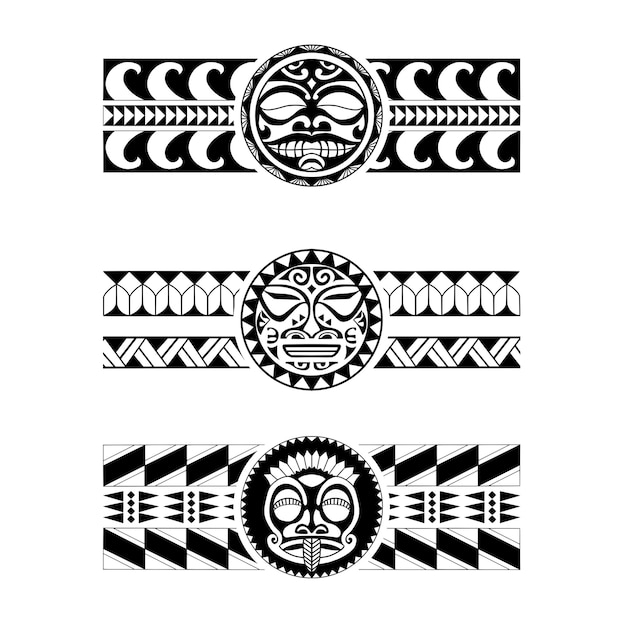 Tribal Masks and Geometric Patterns in Black and White | Jiffy Designs