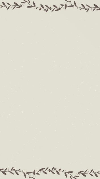 Elegant Botanical Border Design with Neutral Tones | Jiffy Designs