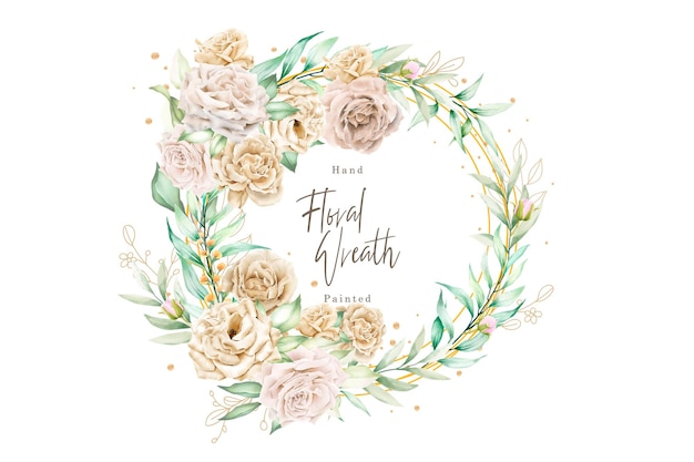 Elegant Floral Wreath with Handwritten Calligraphy Text | Jiffy Designs