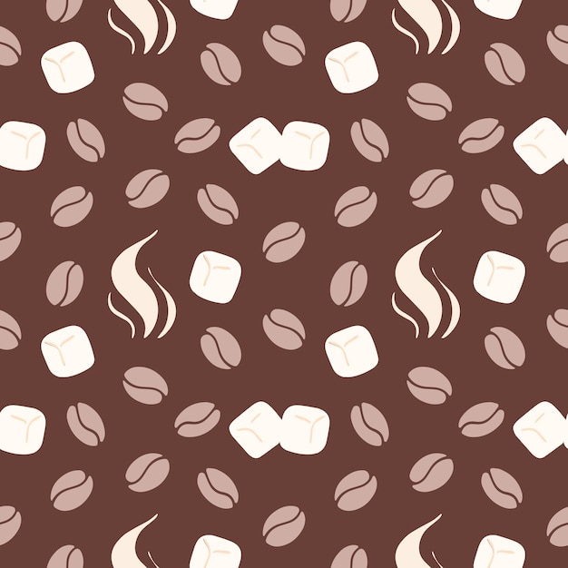 Captivating Coffee Bean and Marshmallow Pattern Jiffy Designs
