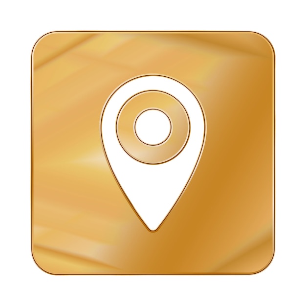 Gleaming Golden Location Marker Icon with Minimalist Design | Jiffy Designs
