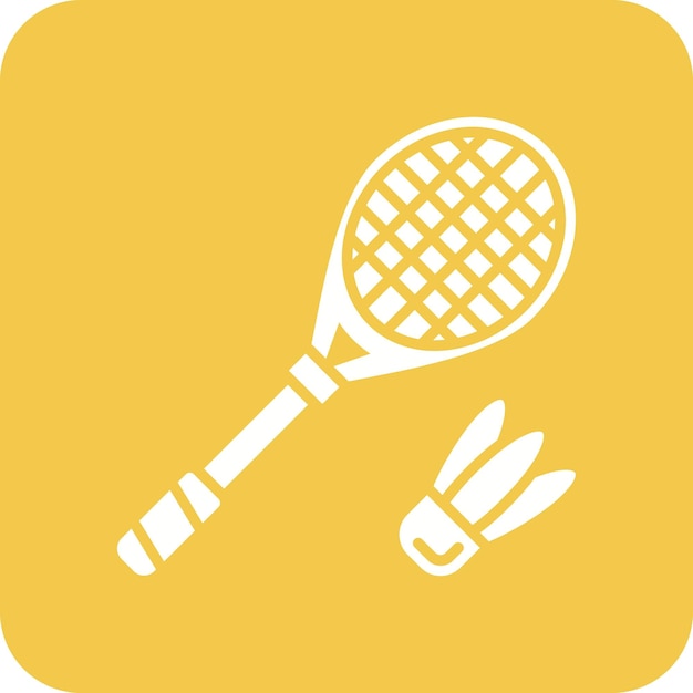 Iconic Tennis Racket and Shuttlecock on Sunny Yellow | Jiffy Designs