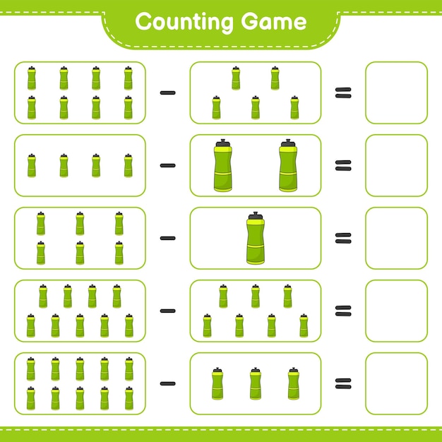 Engaging Counting Activity with Vibrant Green Bottles | Jiffy Designs