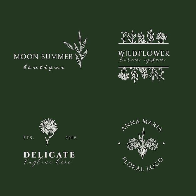 Elegant Botanical Logos and Emblems for Nature-Inspired Branding ...