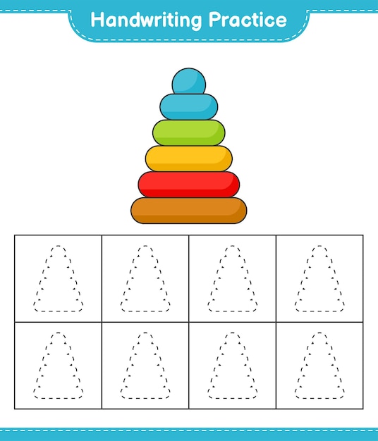 Vibrant Stacking Toy: A Colorful Handwriting Practice | Jiffy Designs