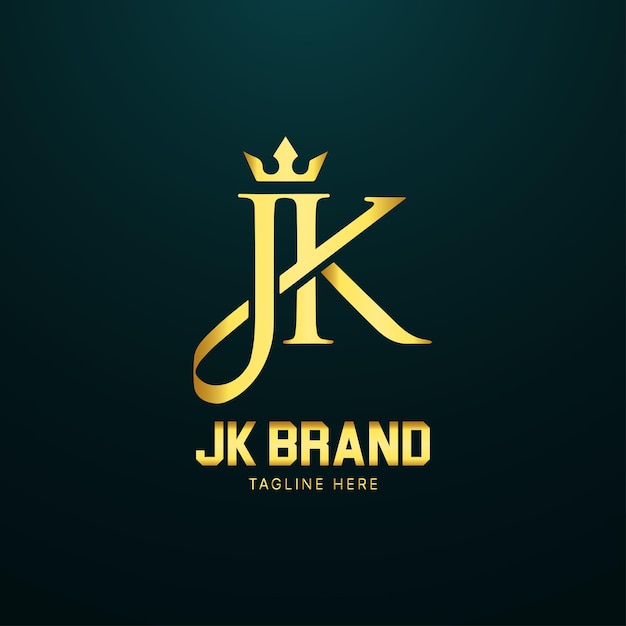 Elegant Golden Crown Monogram on Luxurious Dark Green | Jiffy Designs