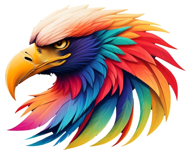 Vibrant Feathered Raptor: A Stunning Artistic Depiction | Jiffy Designs