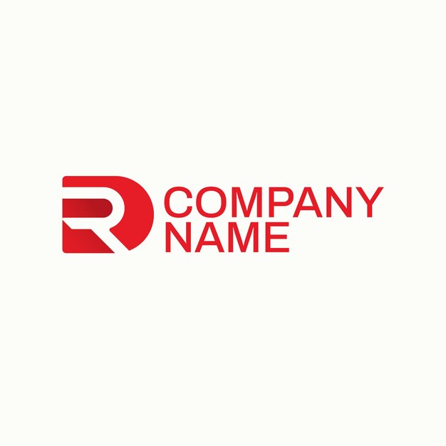 Striking Red Letter R Logo with Company Name | Jiffy Designs