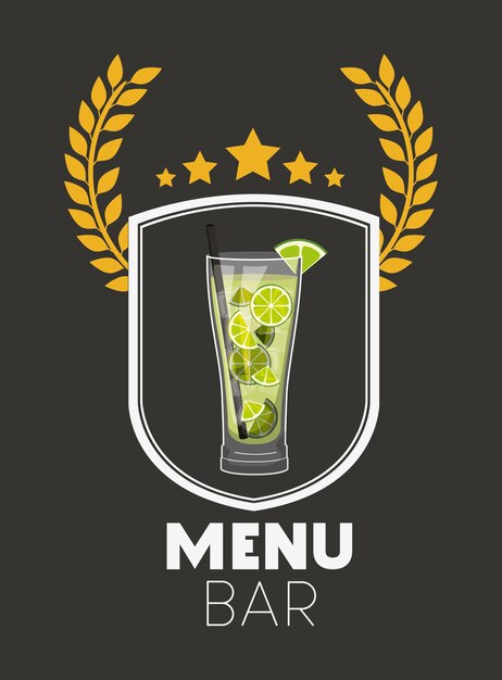 Refreshing Cocktail Emblem: Elevate Your Menu Bar | Jiffy Designs