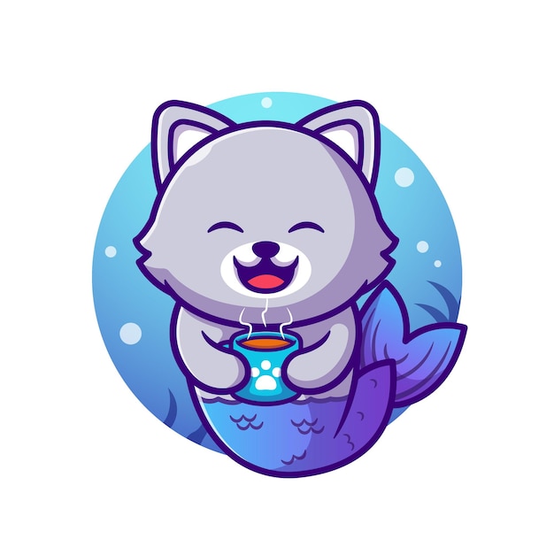 Adorable Chibi Cat Holding a Bubble Tea Drink | Jiffy Designs