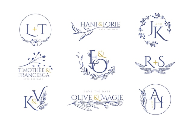 Elegant Floral Monogram Designs with Graceful Leaf Accents | Jiffy Designs