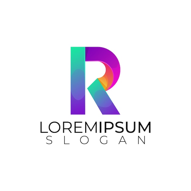 Vibrant Gradient Letter R with Modern Typographic Slogan | Jiffy Designs