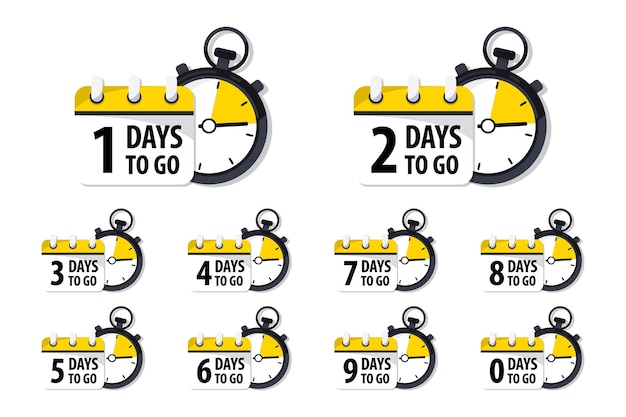 Countdown Timer Clocks Showing Days Remaining | Jiffy Designs