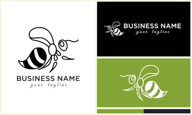 Playful Bee Logo with Business Name and Tagline | Jiffy Designs