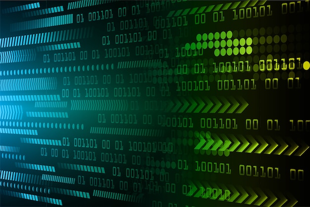 Futuristic Digital Binary Data Stream with Glowing Matrix Code | Jiffy ...