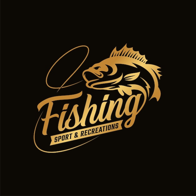 Captivating Fishing Logo with Iconic Fish Silhouette | Jiffy Designs