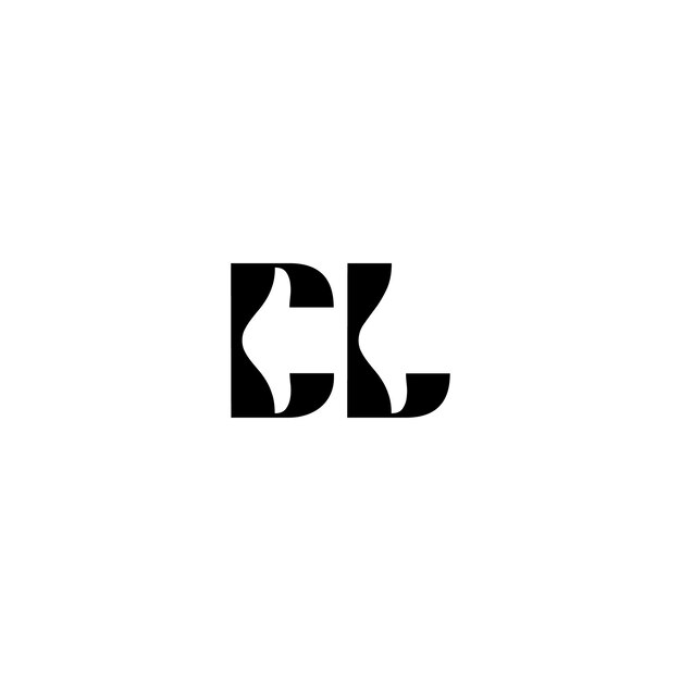 Striking Monogram CL Logo in Sleek Black and White | Jiffy Designs