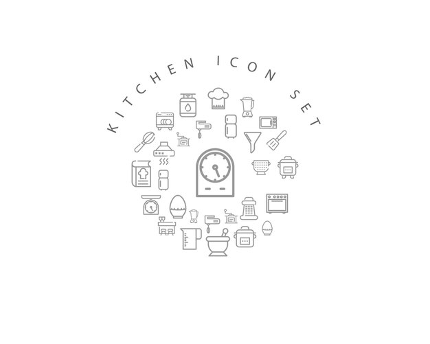Comprehensive Collection of Versatile Kitchen Themed Icons | Jiffy Designs