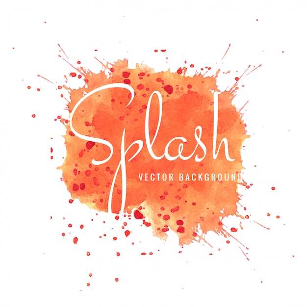 Vibrant Orange Watercolor Splash with Cursive Text Overlay | Jiffy Designs