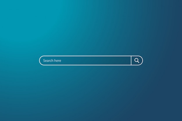 Minimalist Search Bar on Gradient Blue Background | Jiffy Designs
