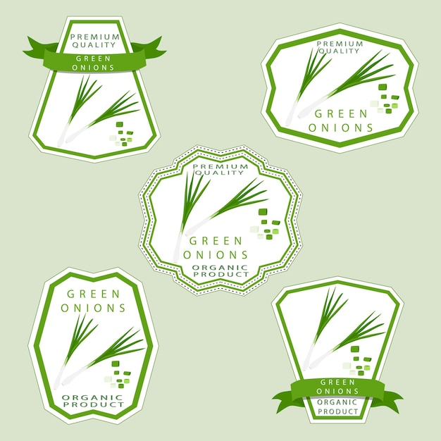 Vibrant Collection of Premium Green Onion Badges and Emblems | Jiffy ...