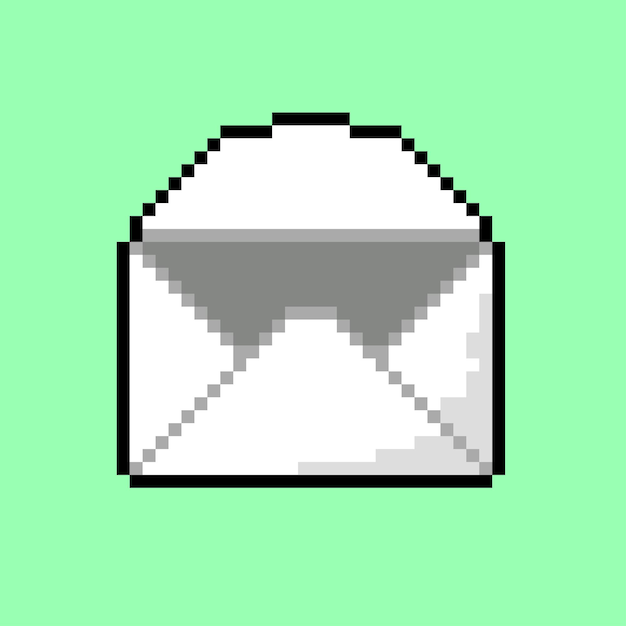 Pixel Art Envelope Depicting Minimalist Design | Jiffy Designs