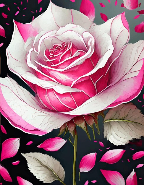 Enchanting Pink Rose in Full Bloom | Jiffy Designs