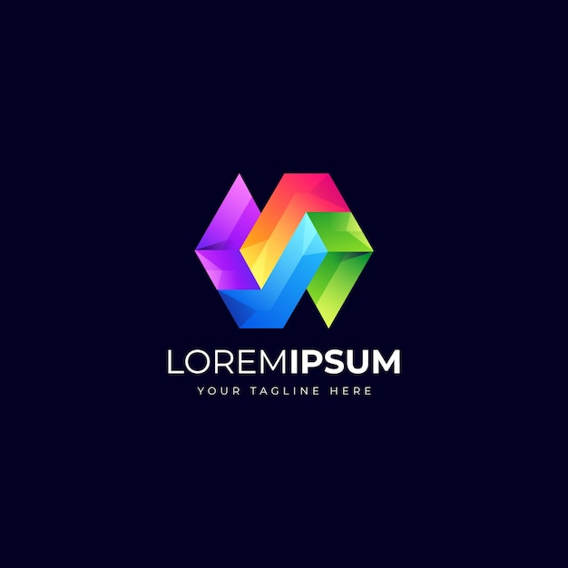 Vibrant Hexagonal Logo Design with Gradient Colors | Jiffy Designs