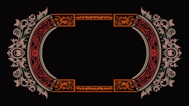 Ornate Floral Frame with Intricate Patterns and Shapes | Jiffy Designs